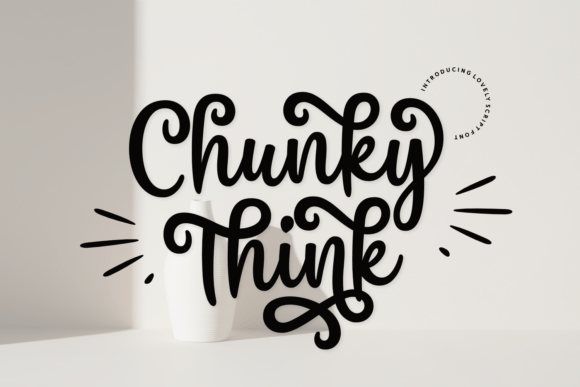 Chunky Think: The Bold Script Font for Energetic Designs