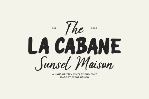 La Cabane: Blending Retro Display with Handwritten Charm