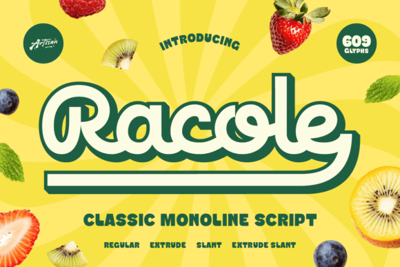 Racole: The Bubbly Script Font That Tastes Like Summer